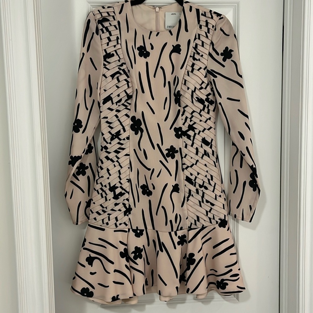 Pale pink and black dress